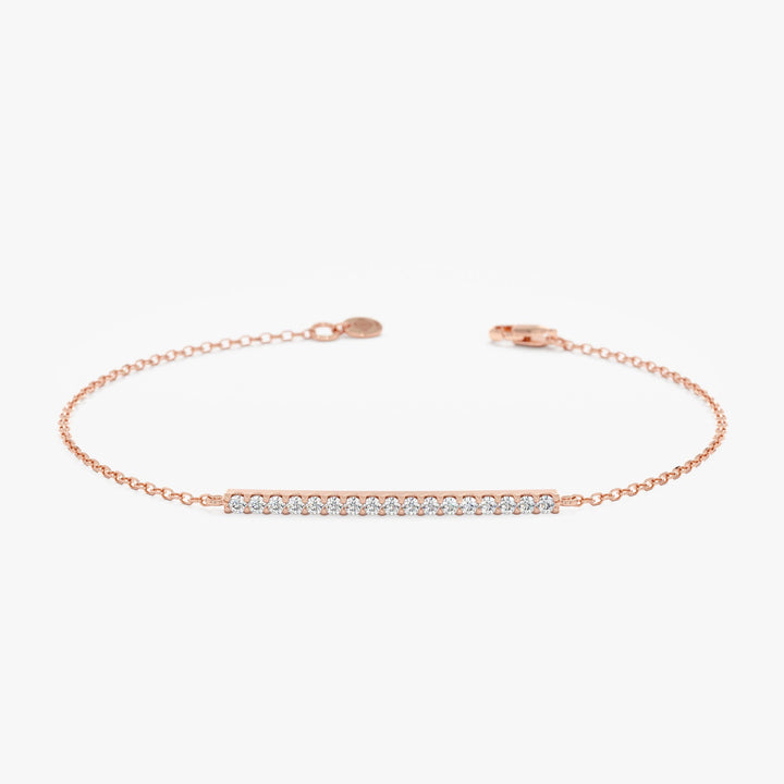 Round Cut Diamond Dainty Gold Bracelet For Women - Doozy Diamonds