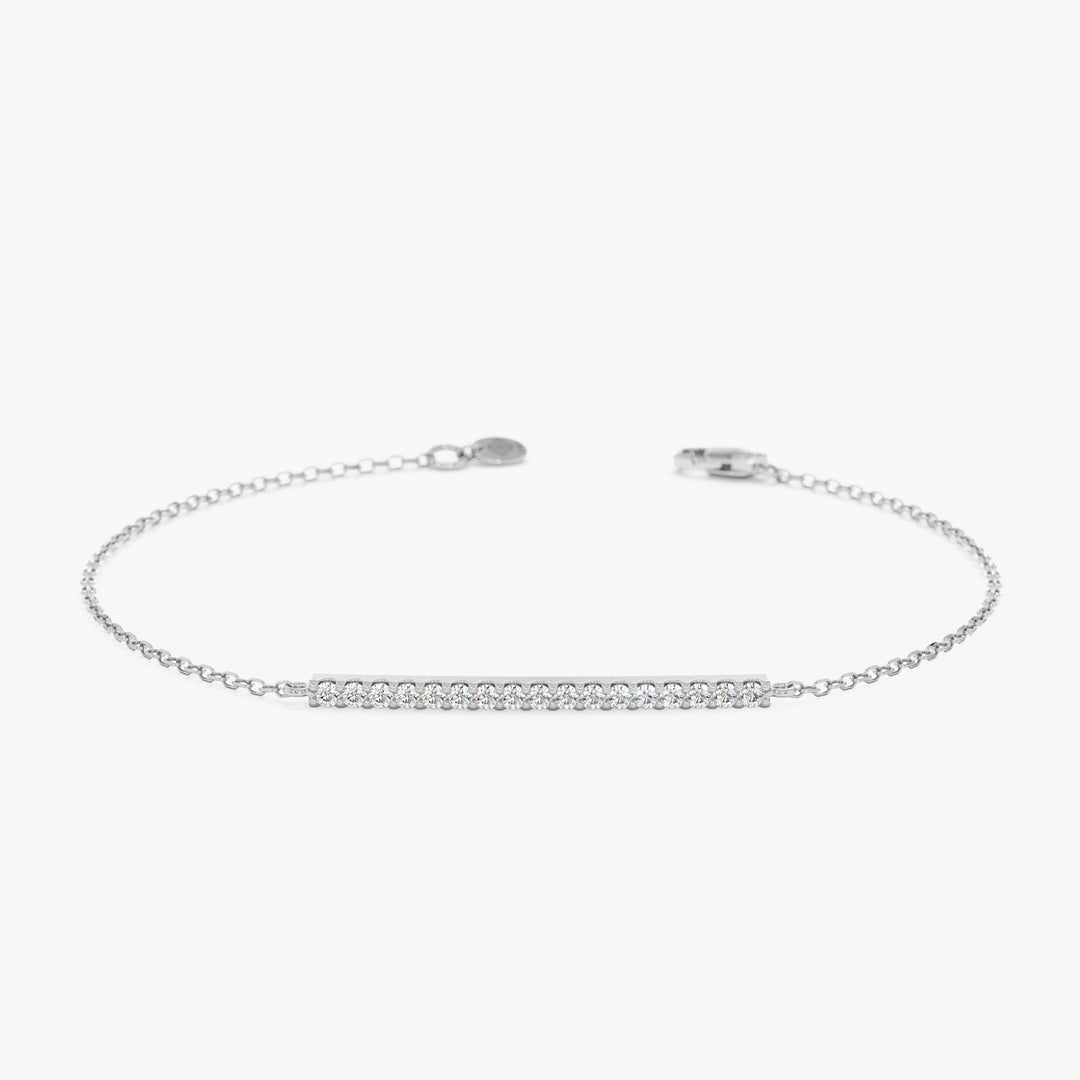 Round Cut Diamond Dainty Gold Bracelet For Women - Doozy Diamonds