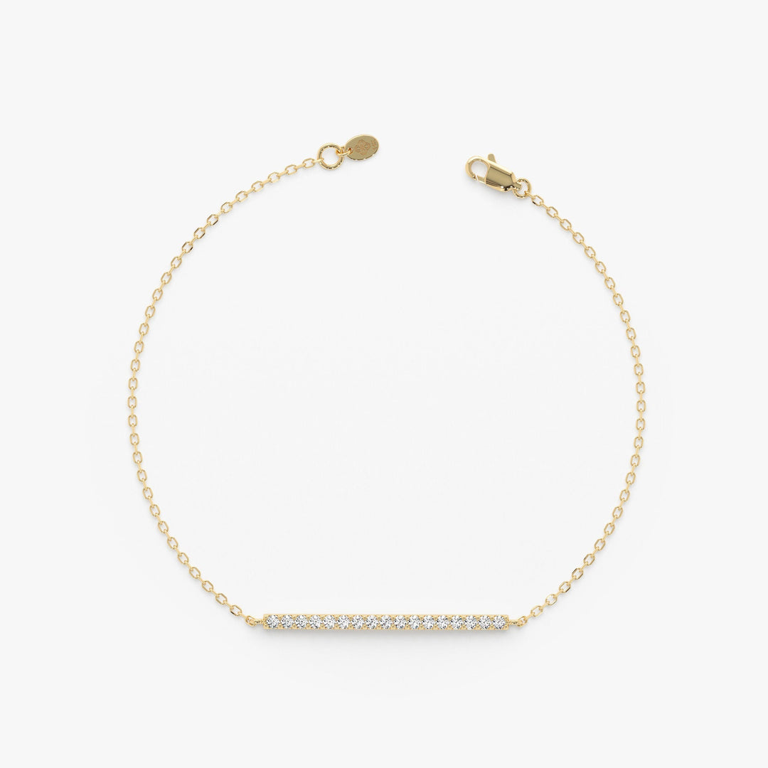 Round Cut Diamond Dainty Gold Bracelet For Women - Doozy Diamonds