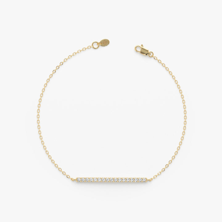 Round Cut Diamond Dainty Gold Bracelet For Women - Doozy Diamonds