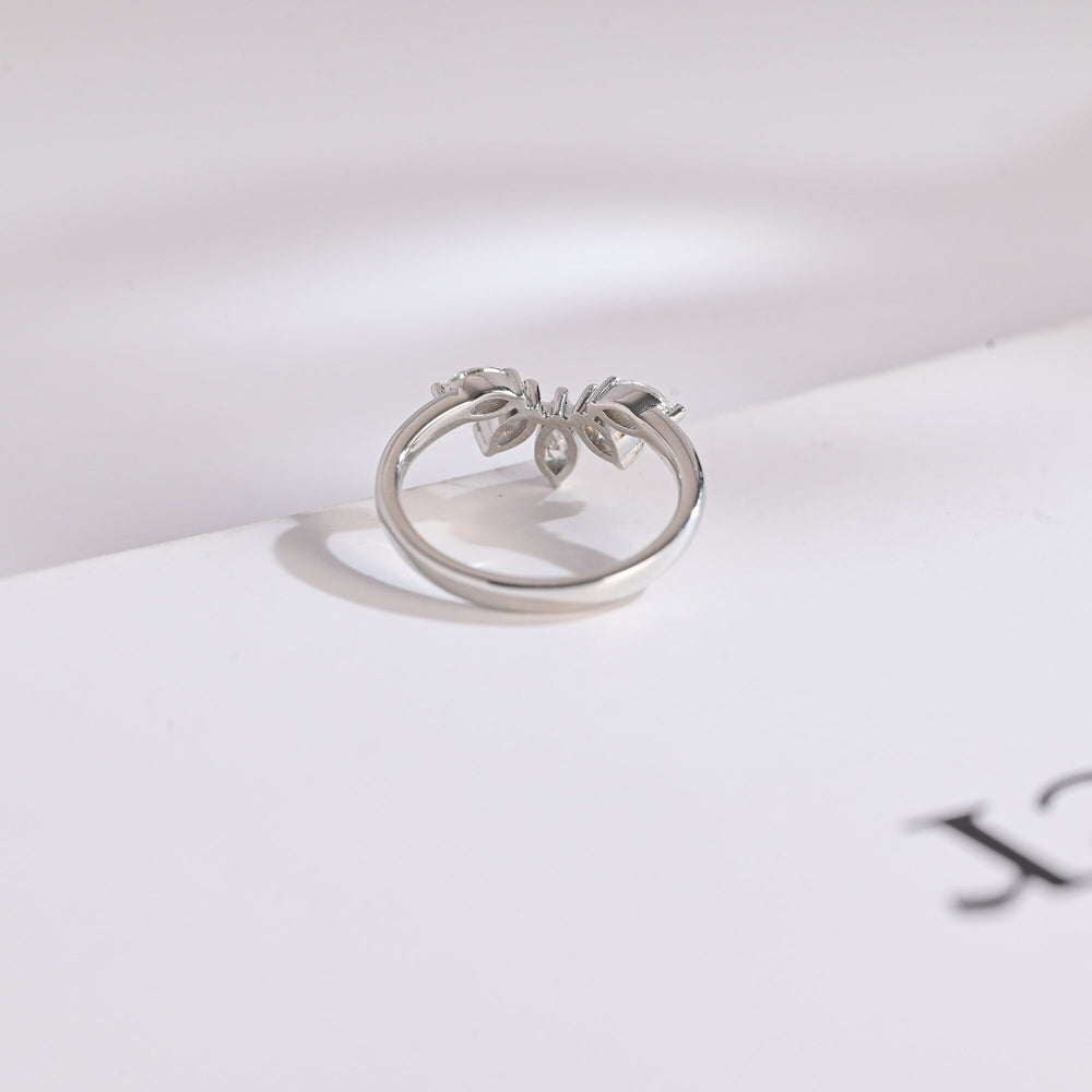 Close-up of 0.41CT marquise lab grown diamonds