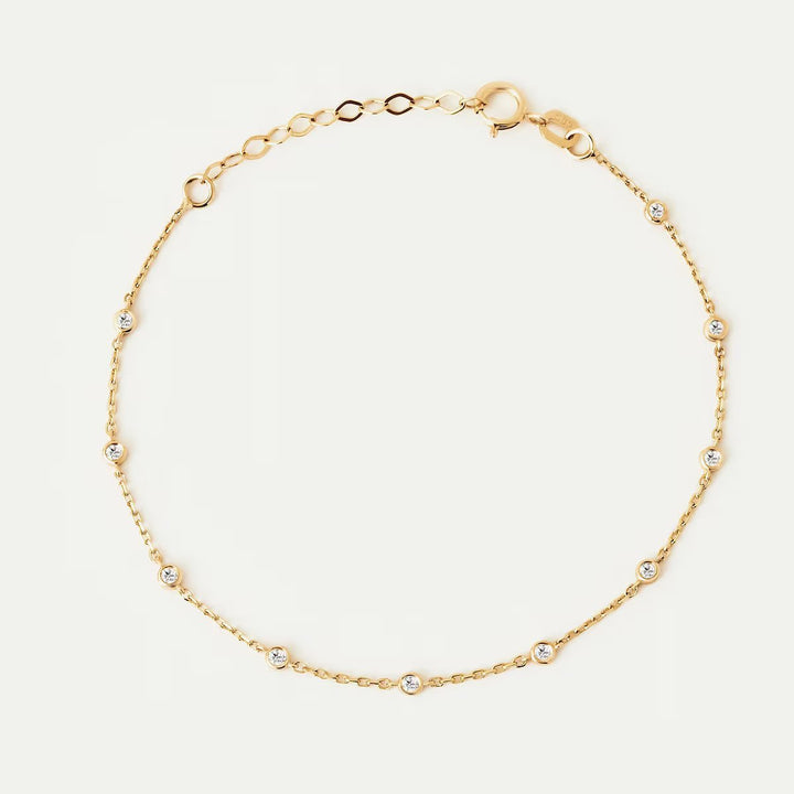 Bezel Set Round Cut lab grown diamonds Bracelet in Gold - Doozy Diamonds