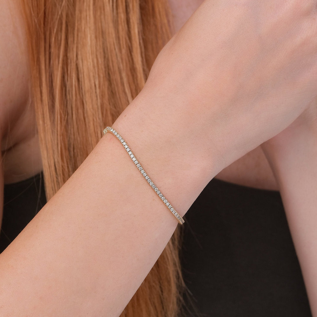 Round Cut Diamond Tennis Bracelet For Women - Doozy Diamonds