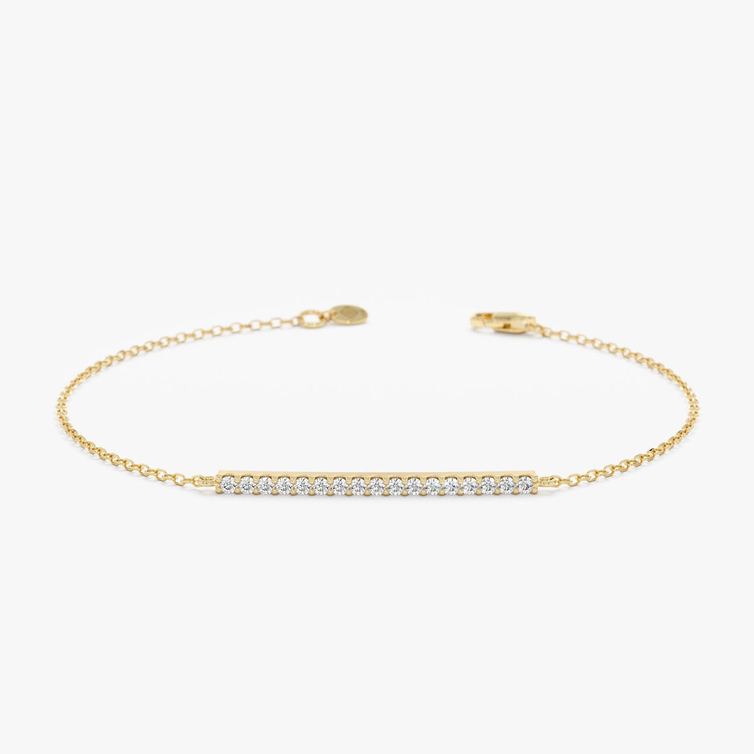Round Cut Diamond Dainty Gold Bracelet For Women - Doozy Diamonds