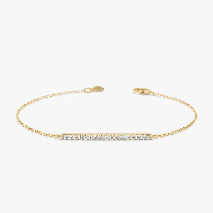 Round Cut Diamond Dainty Gold Bracelet For Women - Doozy Diamonds