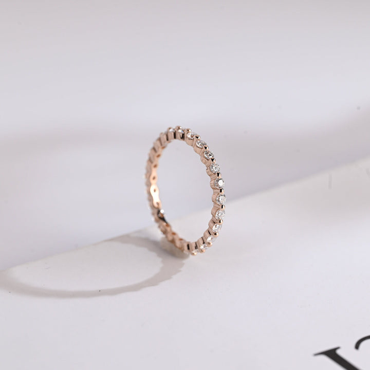 Ethically sourced round diamond eternity band