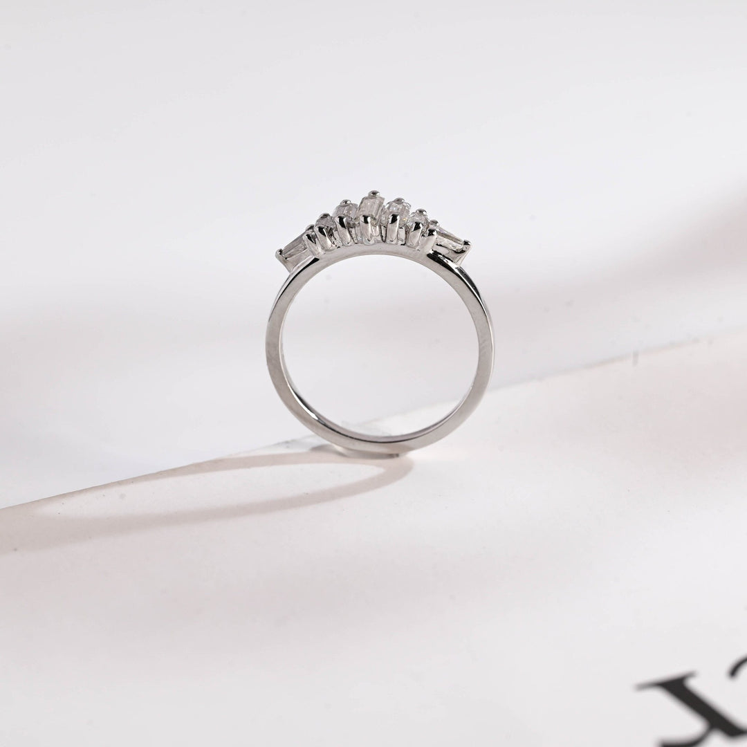 Ethically sourced baguette diamond eternity band