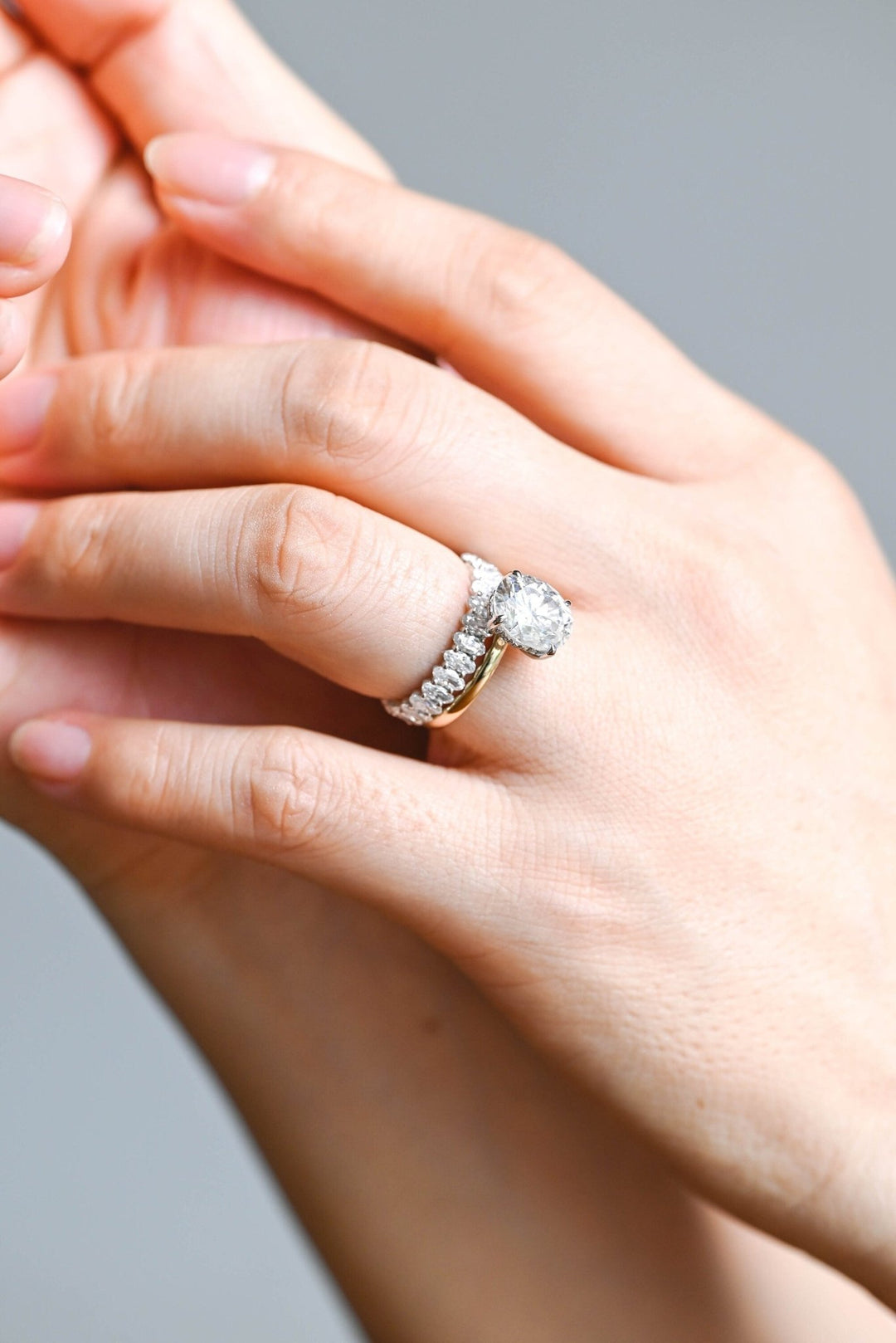 Ethically sourced oval diamond eternity band