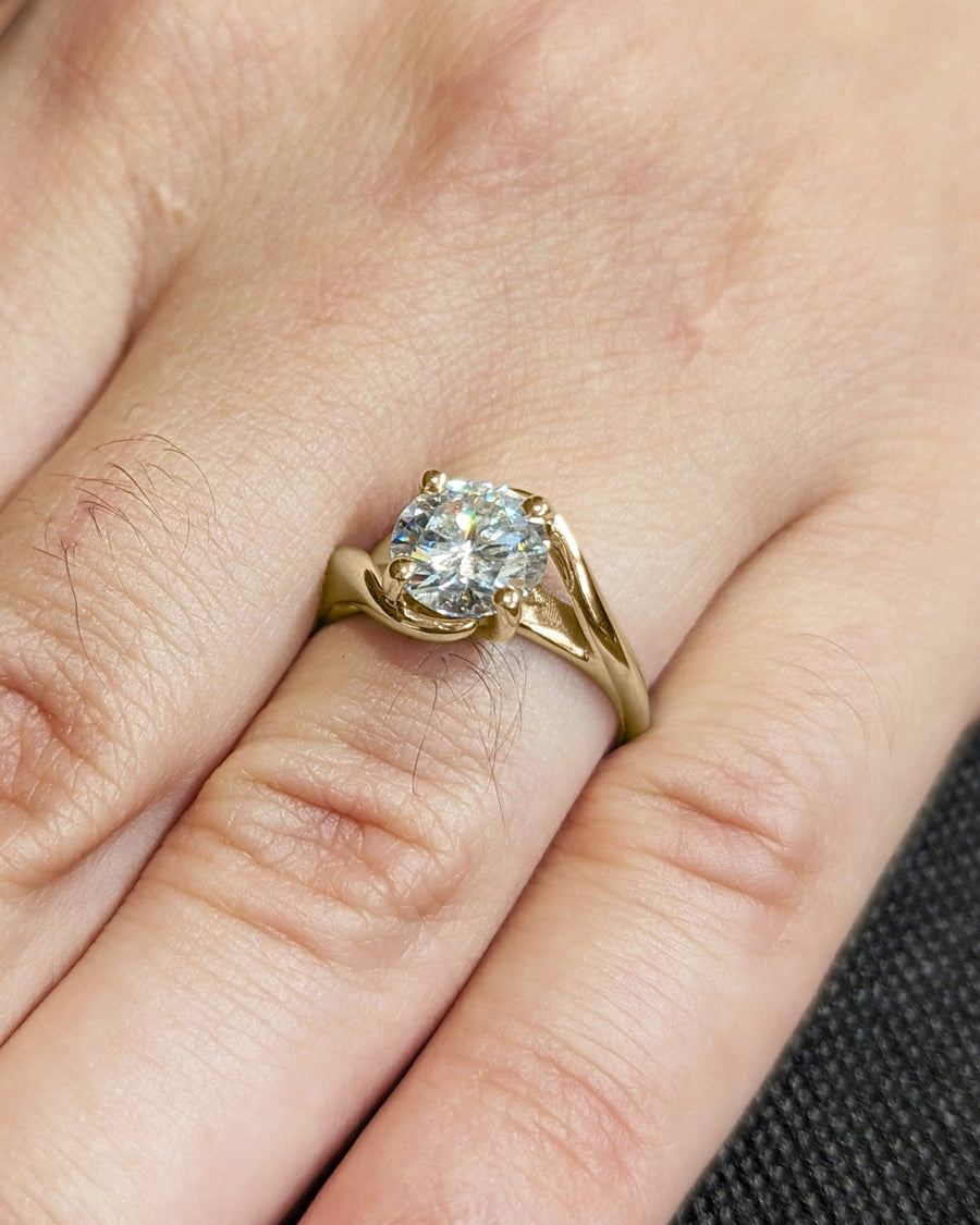1.50CT round cut art deco engagement ring available to buy now