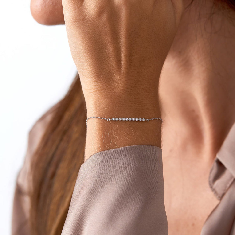 Round Cut Bar lab grown diamonds Bracelet for Women - Doozy Diamonds
