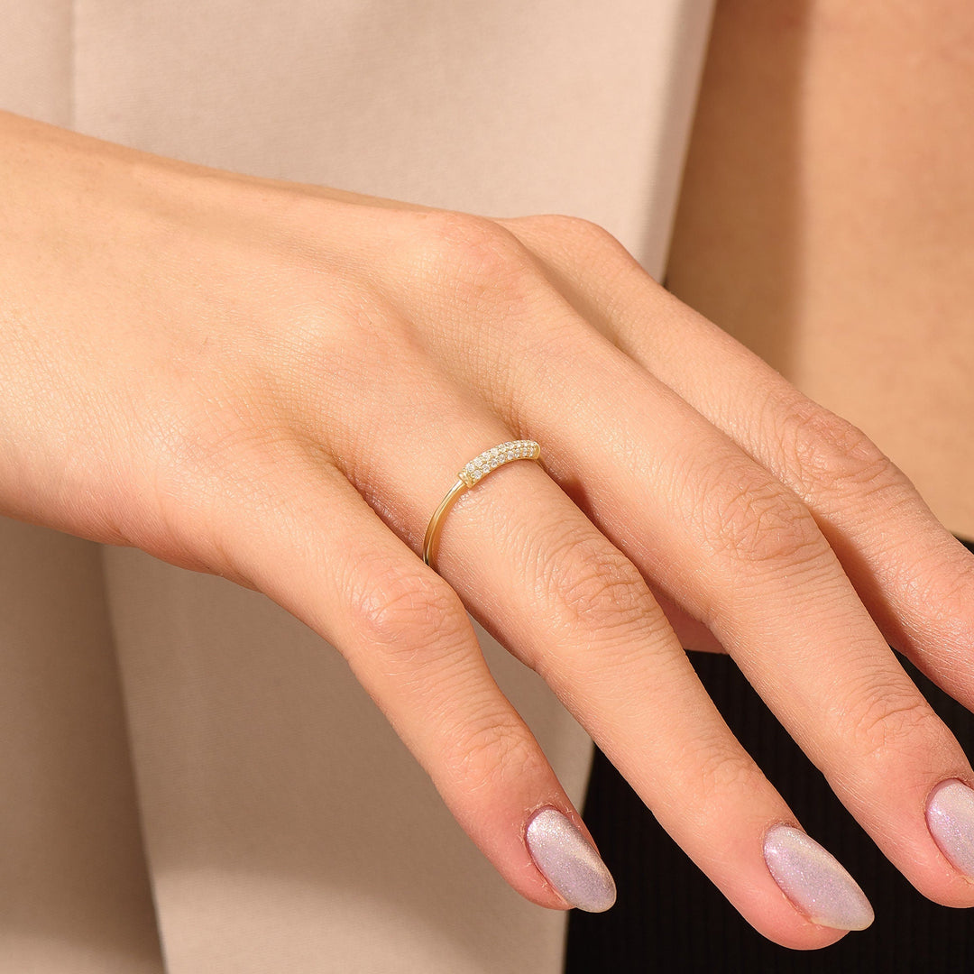 Round Cut Diamond Unique Wedding Ring Gift for Women - Doozy Diamonds