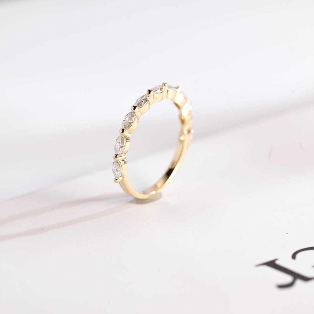 Ethically sourced marquise diamond eternity band