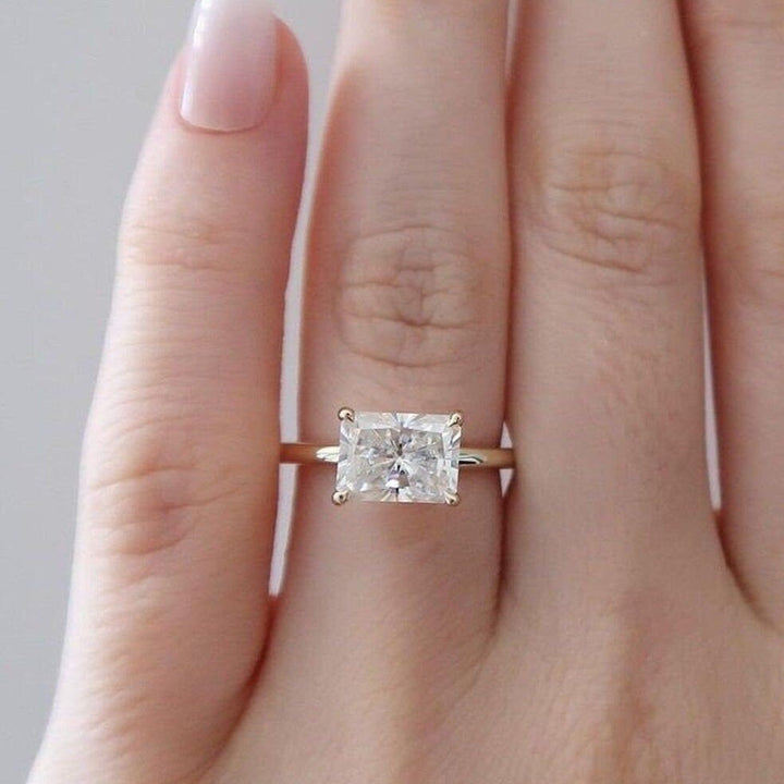 Shop radiant east west lab grown diamond engagement ring