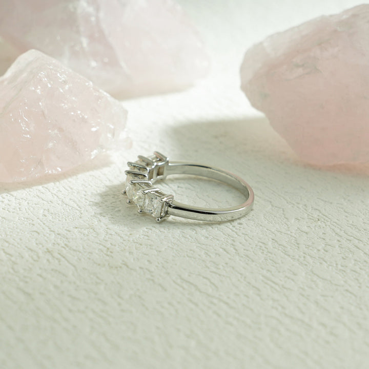 Ethically sourced princess diamond eternity band