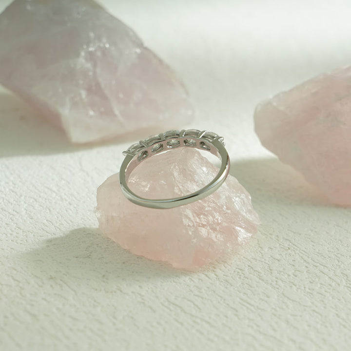 Ethically sourced oval diamond eternity band