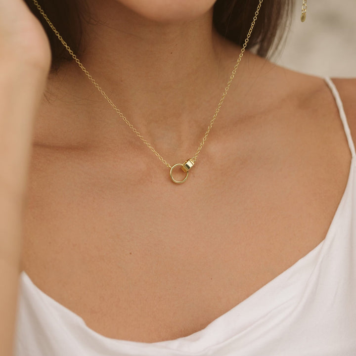 14K Gold Filled Circle Layered Necklace Gift for Women - Doozy Diamonds