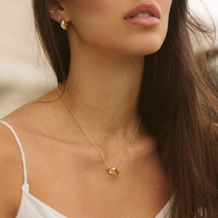 14K Gold Filled Circle Layered Necklace Gift for Women - Doozy Diamonds