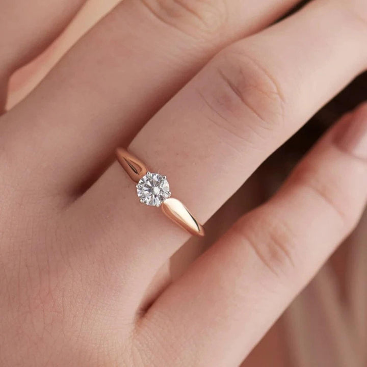 1.0CT round cut solitaire engagement ring available to buy now