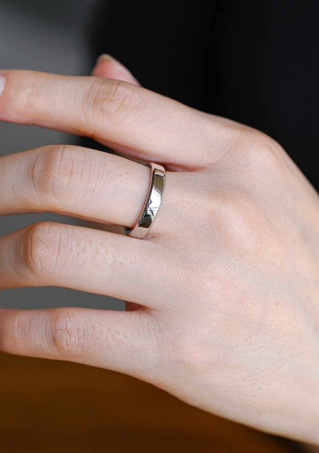 4.3mm Flat Shine Men's Gold Wedding Band, Anniversary Gift For Men - Doozy Diamonds