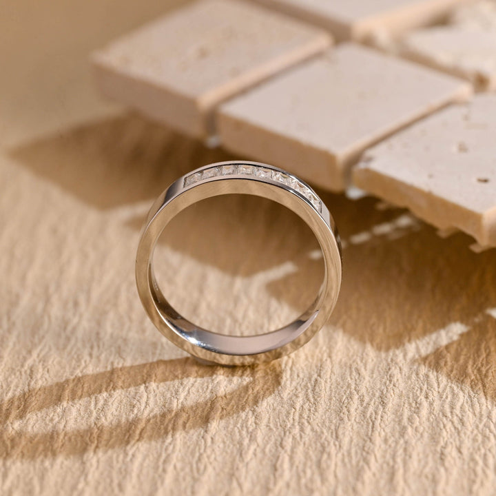 0.40CT Emerald Cut Lab Grown Men's Wedding Band in Solid Gold - Doozy Diamonds