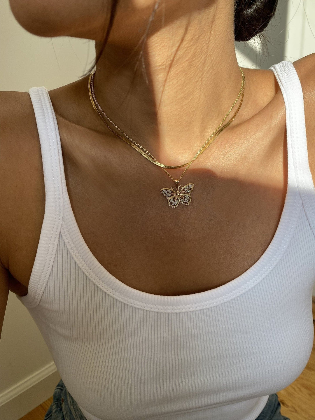 Gold Butterfly Necklace for Women - Doozy Diamonds