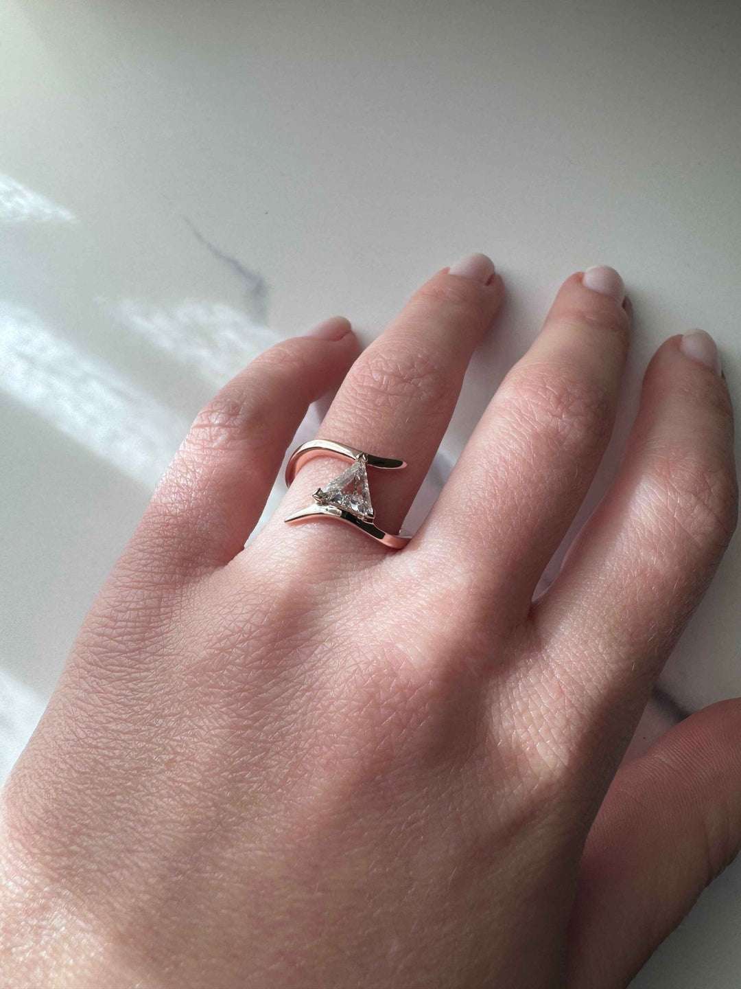 Triangle Cut Diamond Engagement Ring for Her - Doozy Diamonds