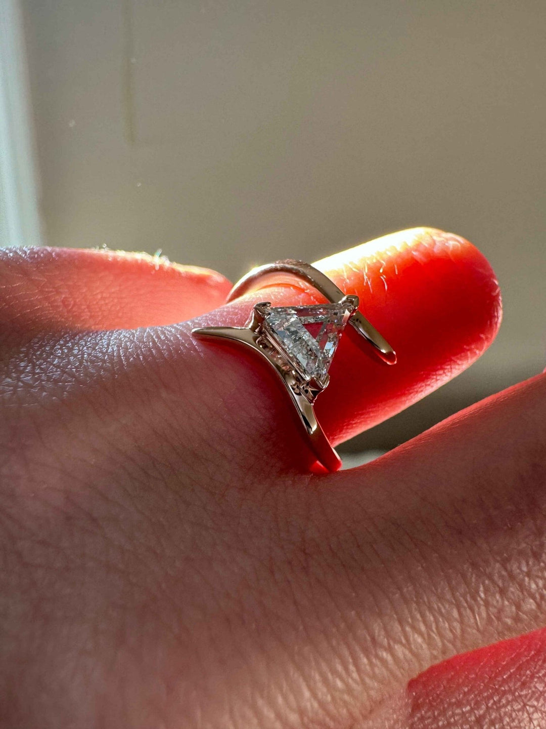 Triangle Cut Diamond Engagement Ring for Her - Doozy Diamonds