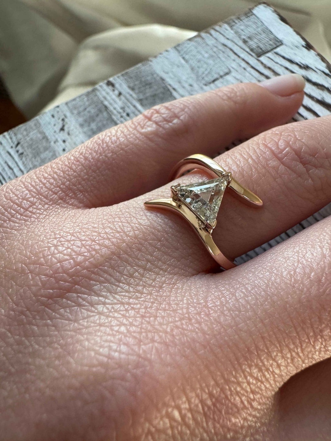 Triangle Cut Diamond Engagement Ring for Her - Doozy Diamonds