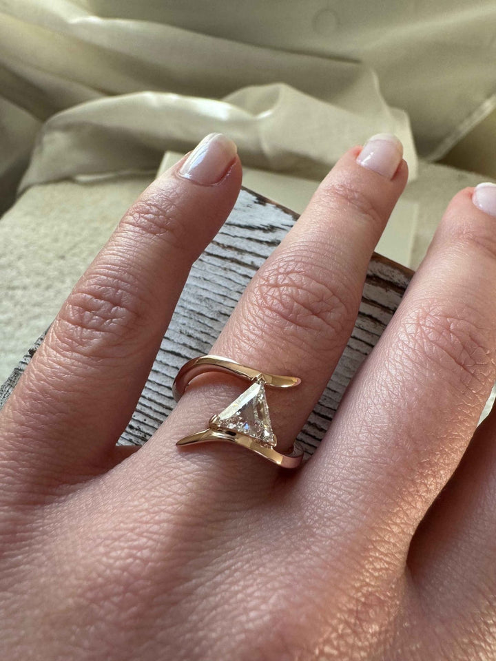 Triangle Cut Diamond Engagement Ring for Her - Doozy Diamonds