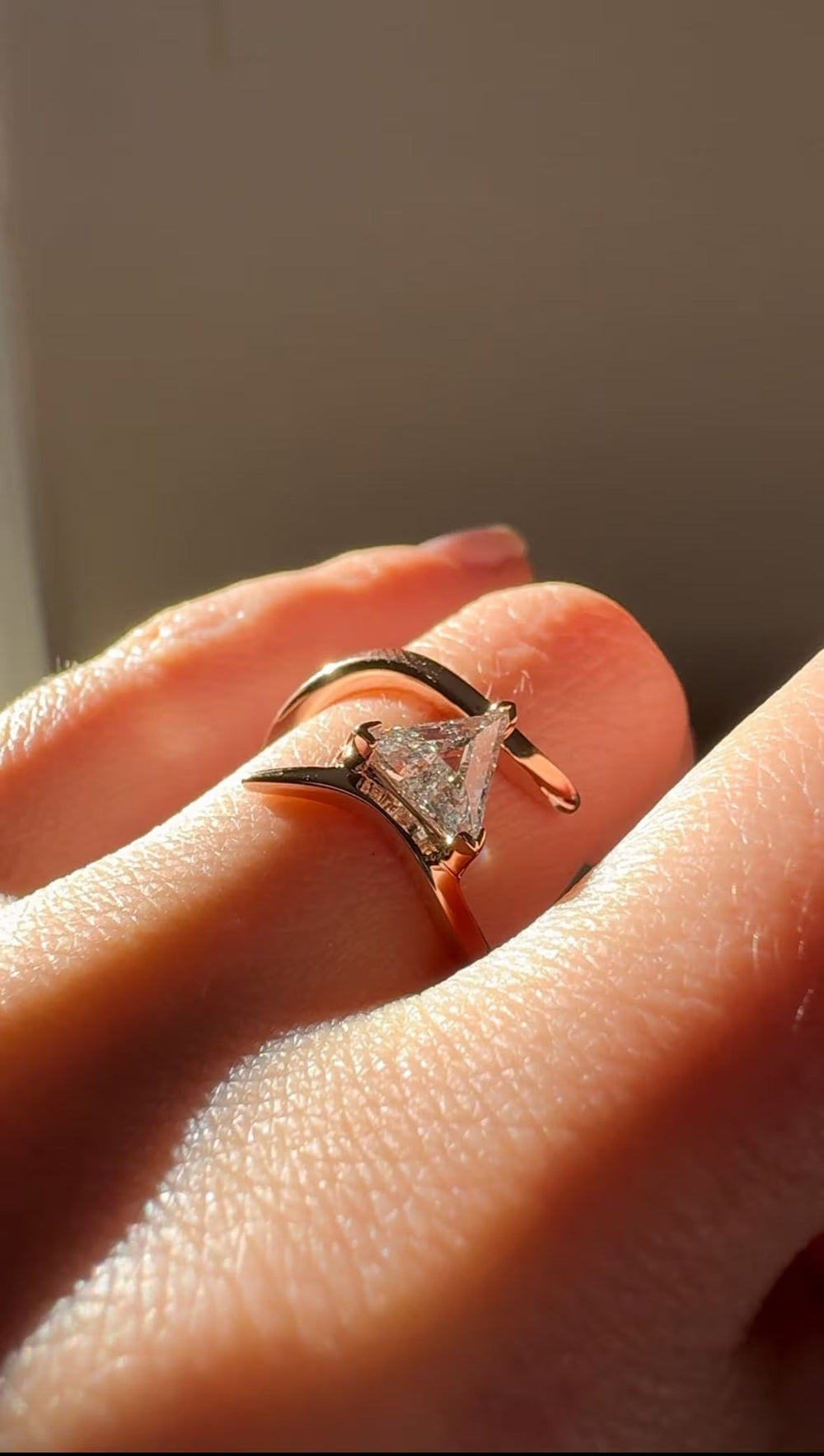 Triangle Cut Diamond Engagement Ring for Her - Doozy Diamonds