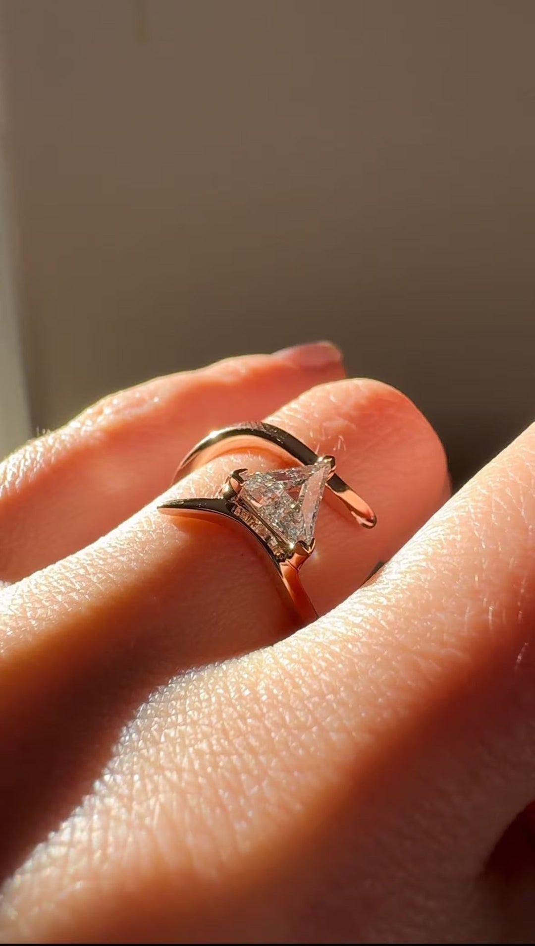 Triangle Cut Diamond Engagement Ring for Her - Doozy Diamonds