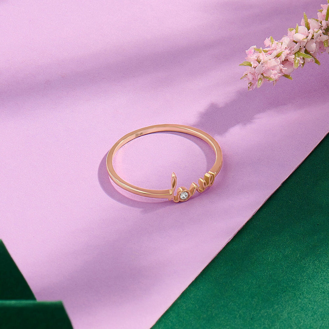 Love lab grown diamonds Ring in Solid Yellow Gold - Doozy Diamonds