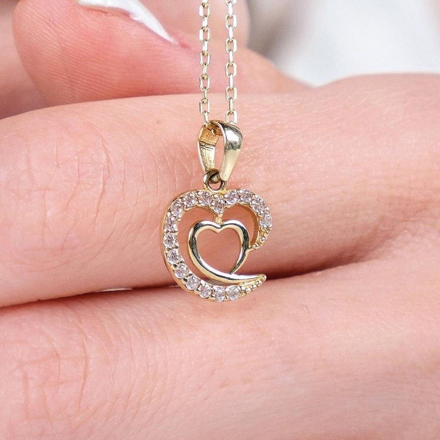 Intertwined Hearts Diamond Necklace for Anniversary Gift - Doozy Diamonds