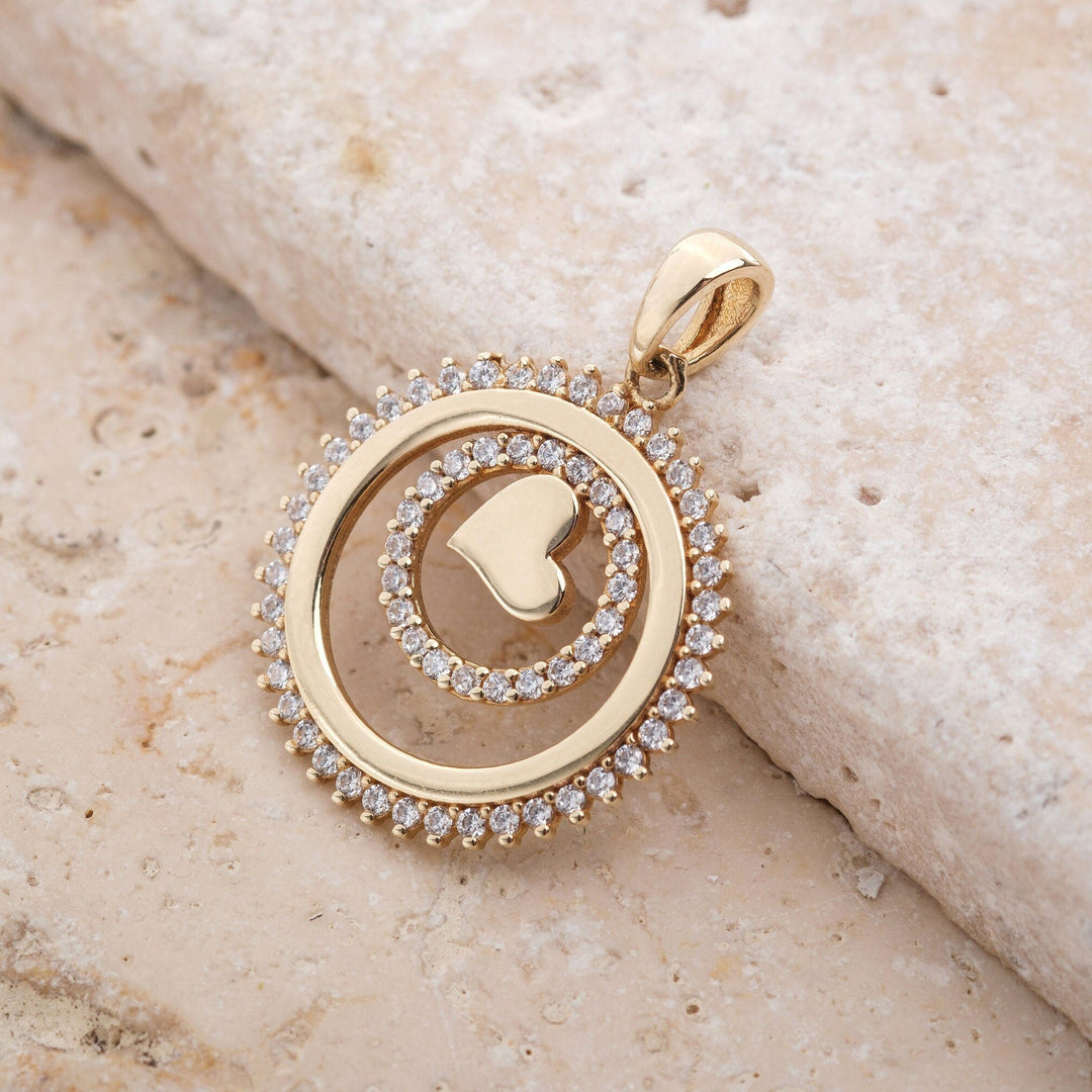 Round Cut Diamond Circle Necklace for Her - Doozy Diamonds