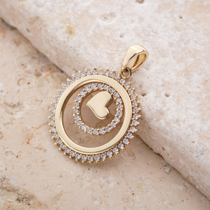 Round Cut Diamond Circle Necklace for Her - Doozy Diamonds