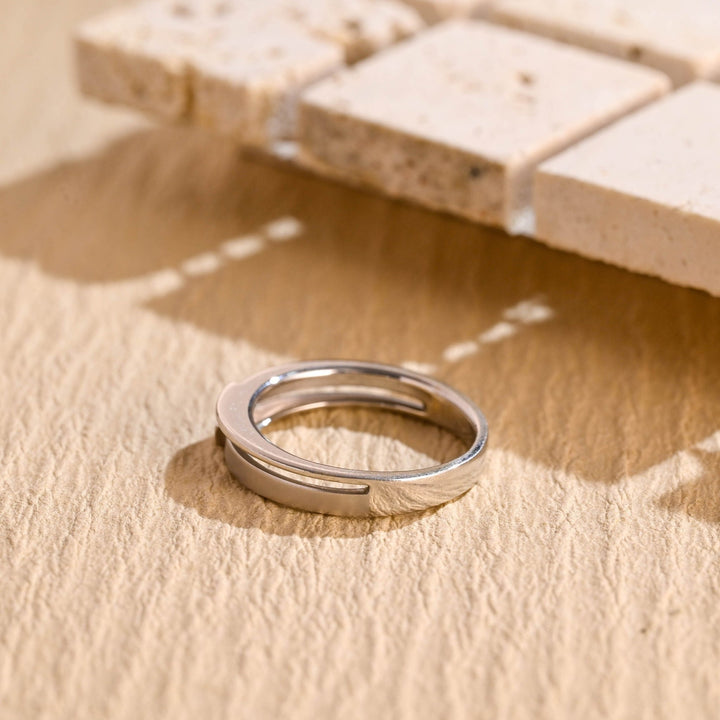 0.01CT Round Cut Minimalist Lab Grown Men's Wedding Band in Solid Gold - Doozy Diamonds