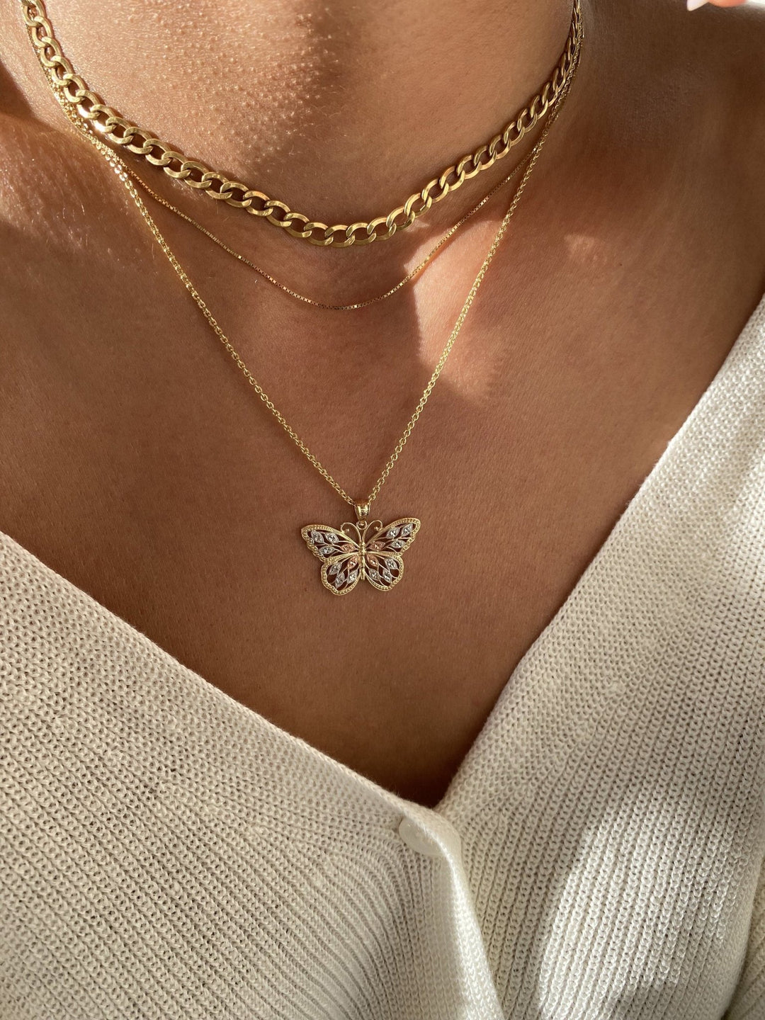 Gold Butterfly Necklace for Women - Doozy Diamonds