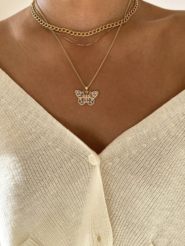 Gold Butterfly Necklace for Women - Doozy Diamonds