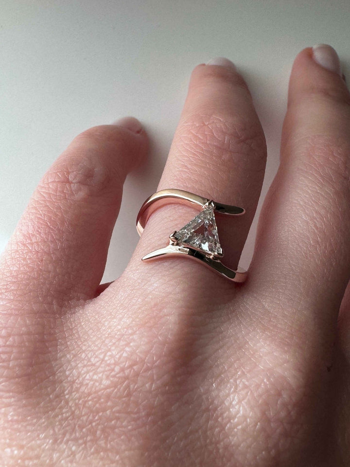 Triangle Cut Diamond Engagement Ring for Her - Doozy Diamonds