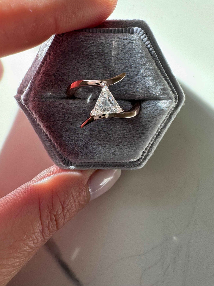 Triangle Cut Diamond Engagement Ring for Her - Doozy Diamonds