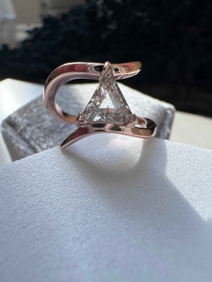 Triangle Cut Diamond Engagement Ring for Her - Doozy Diamonds