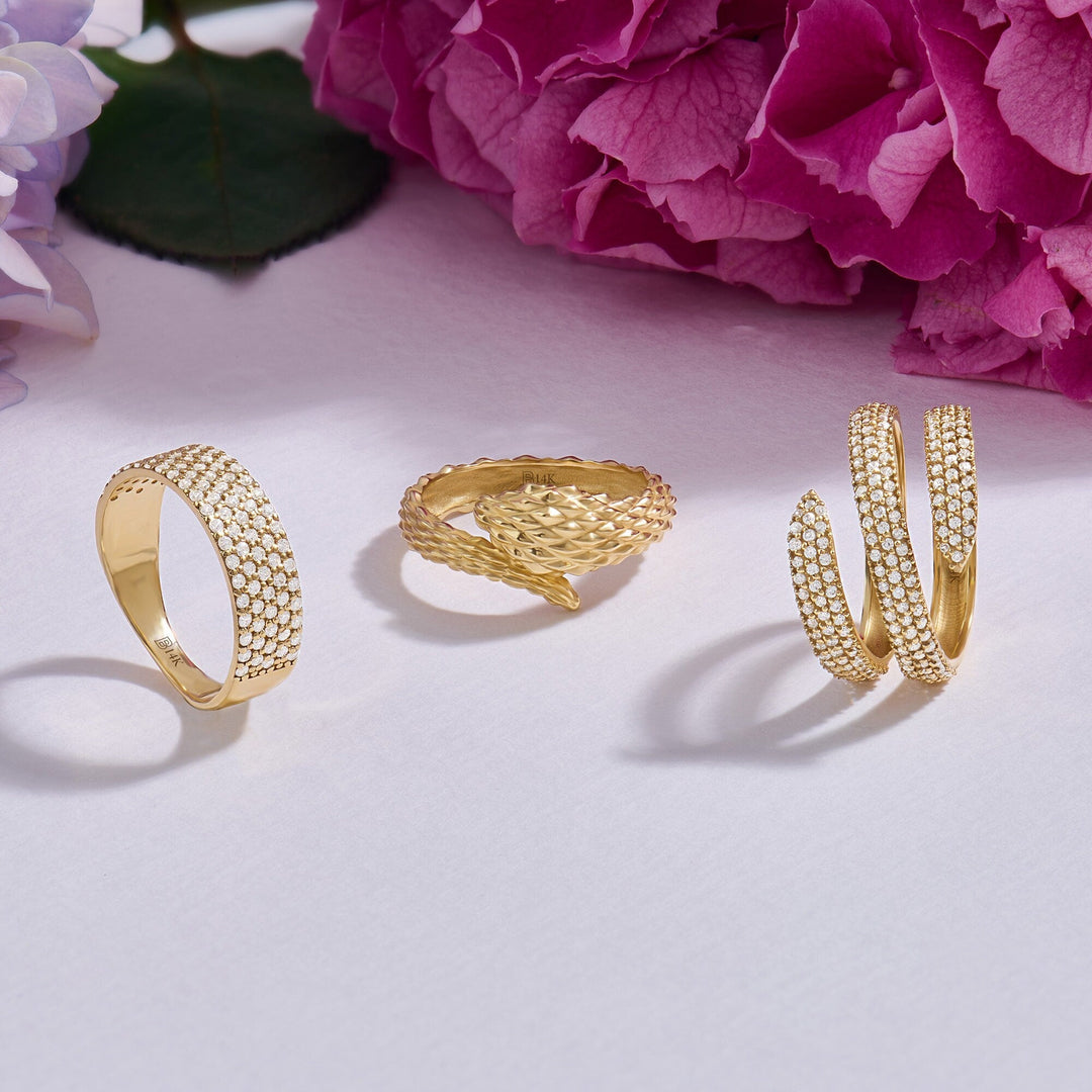 Round Cut Diamond lab grown diamond Flat Wedding Band in 18K Gold - Doozy Diamonds