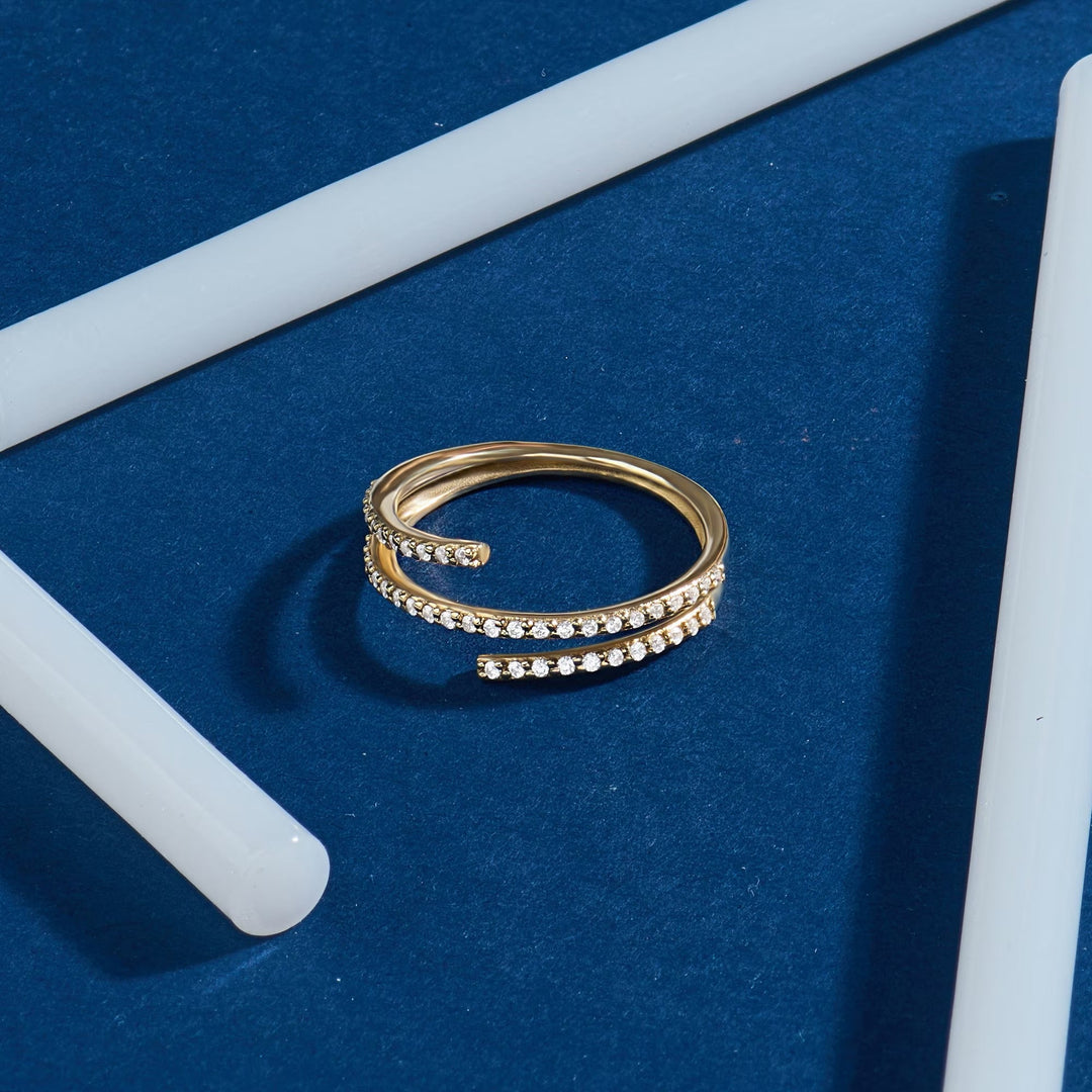 Diamond Wrap Around Lab-Grown Ring for Her Birthday Gift