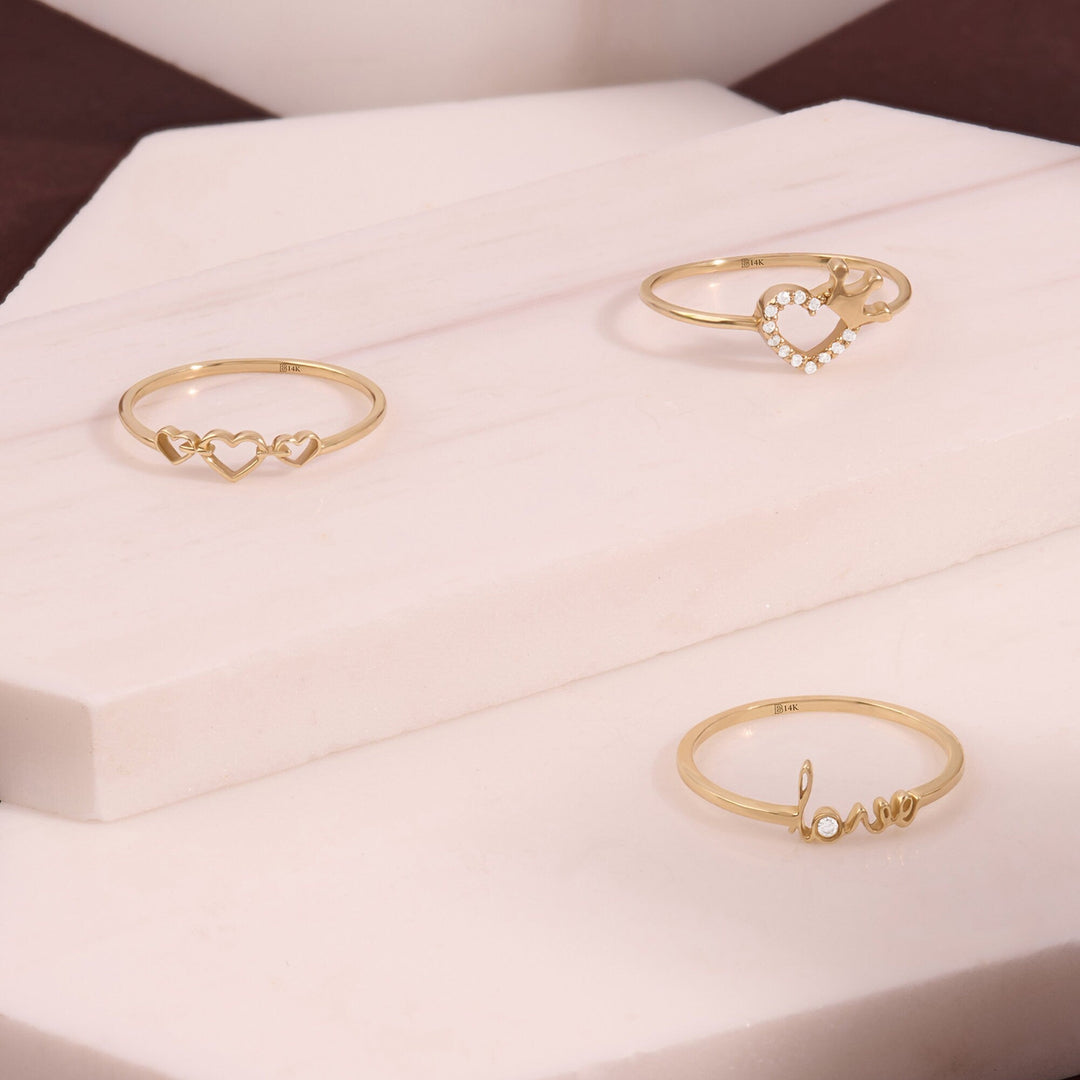 Love lab grown diamonds Ring in Solid Yellow Gold - Doozy Diamonds