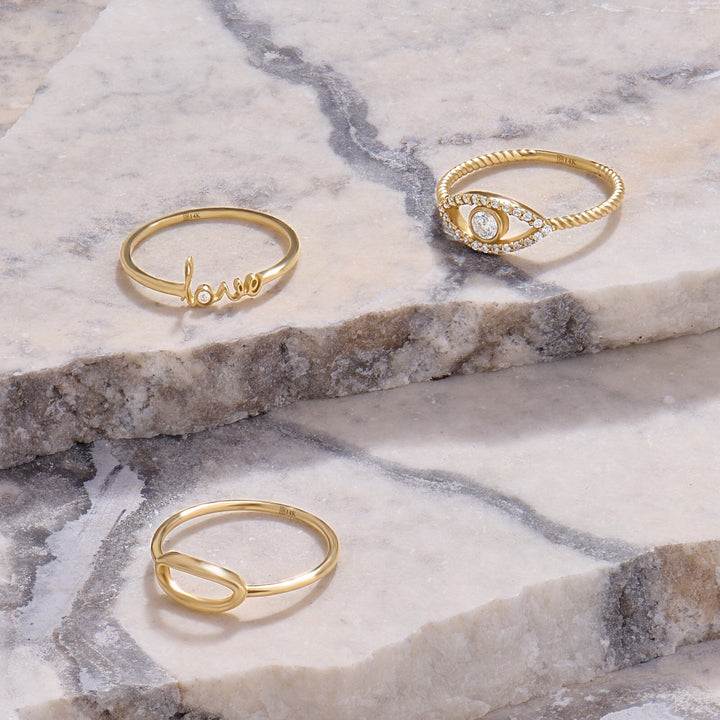 Love lab grown diamonds Ring in Solid Yellow Gold - Doozy Diamonds