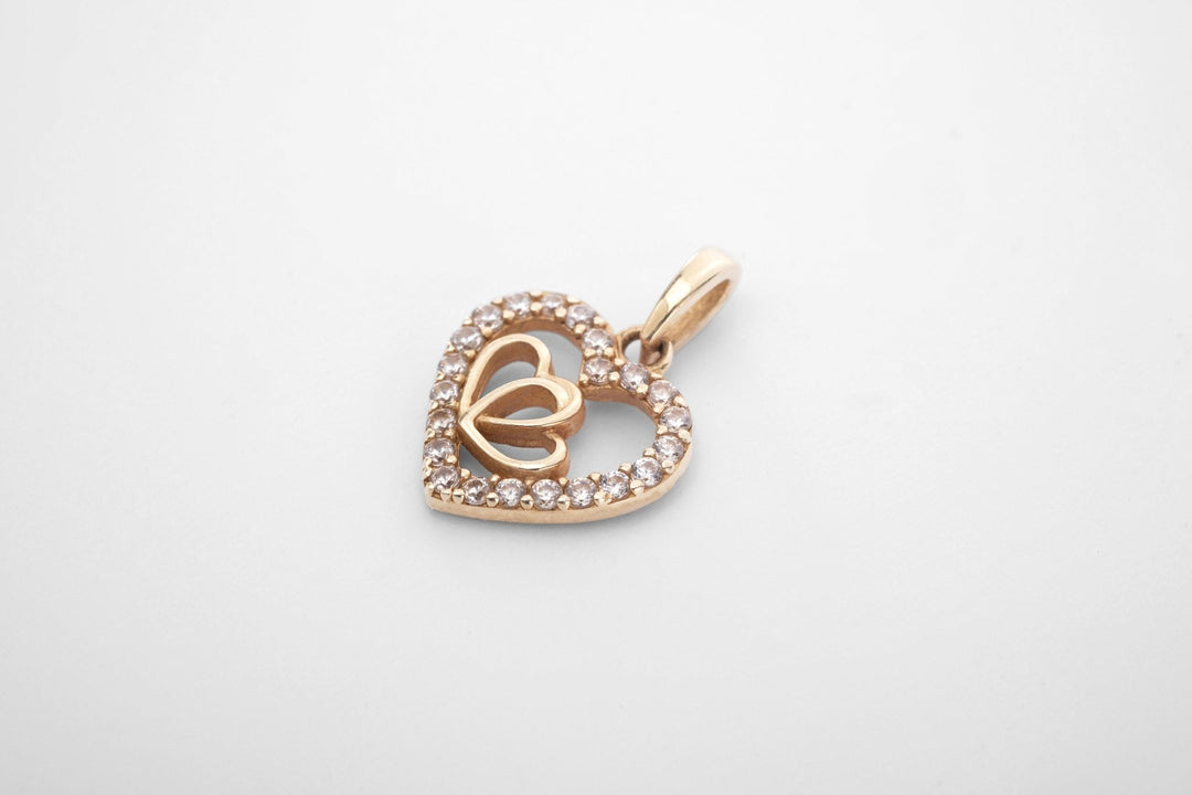 Round Cut Diamond Hearts Necklace for Women - Doozy Diamonds