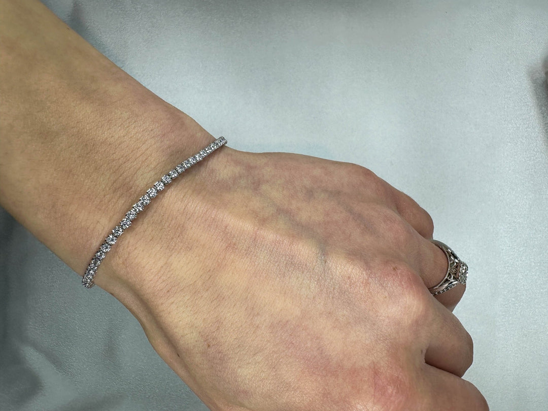 Round Cut Tennis Diamond Bracelet for Women - Doozy Diamonds