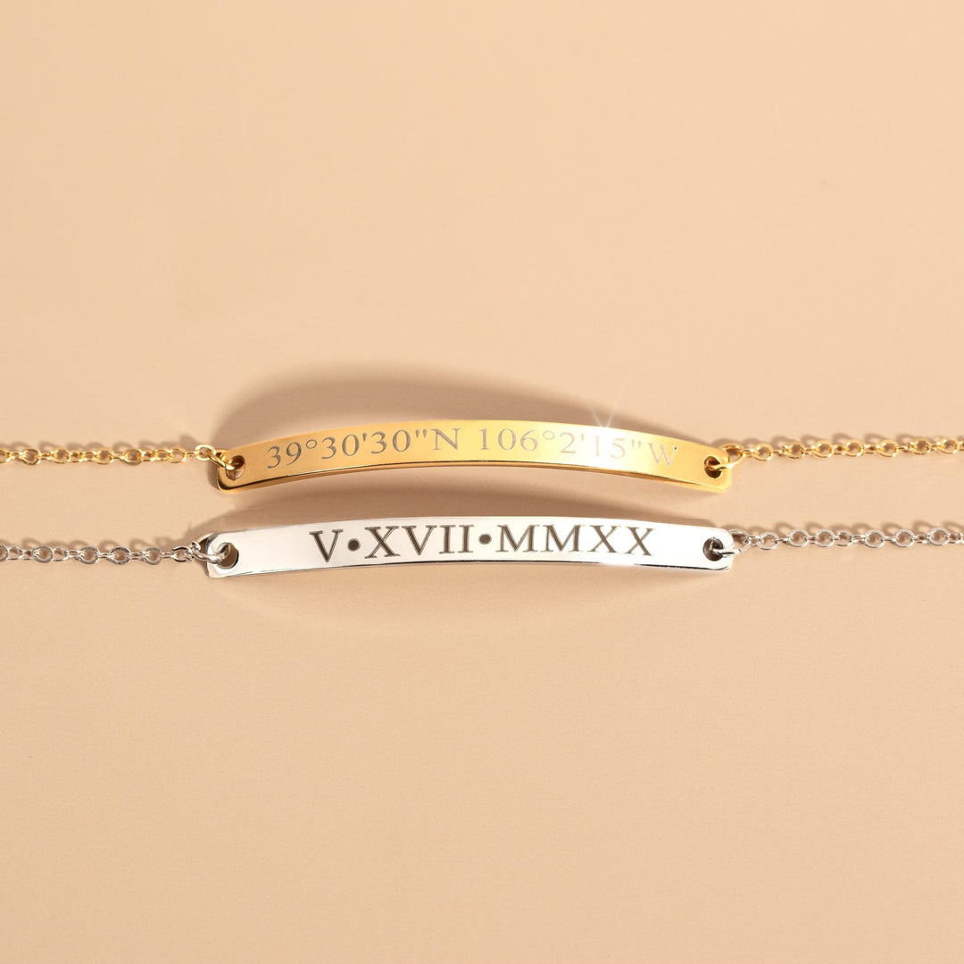 Personalized Engraved Gold Bracelet for Mother's Day Gift - Doozy Diamonds