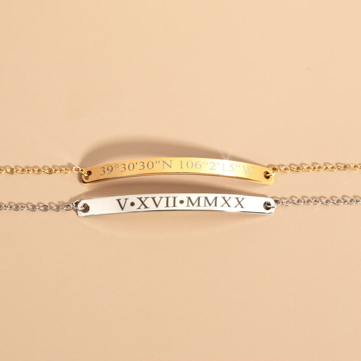 Personalized Engraved Gold Bracelet for Mother's Day Gift - Doozy Diamonds