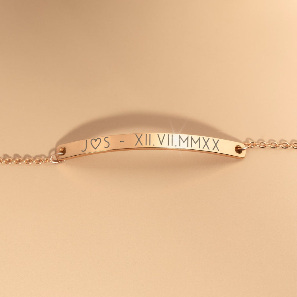 Personalized Engraved Gold Bracelet for Mother's Day Gift - Doozy Diamonds